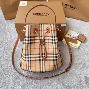 Bolso Burberry Bucket en Cuadros Marrón - Réplica 1:1 de Lujo con Envío Rápido 1157710950 - front view