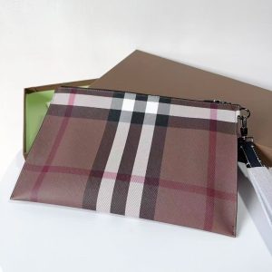 Réplica Burberry BurLondon 1:1 de alta gama - Bolso de mano en cuadro gris 1157252875 - side view
